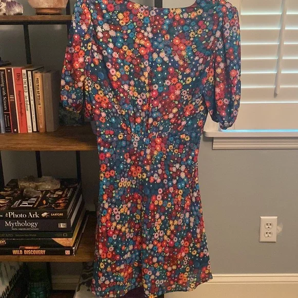 NWOT STAUD Mills Rainbow Flower Market mini dress - Picture 4 of 8